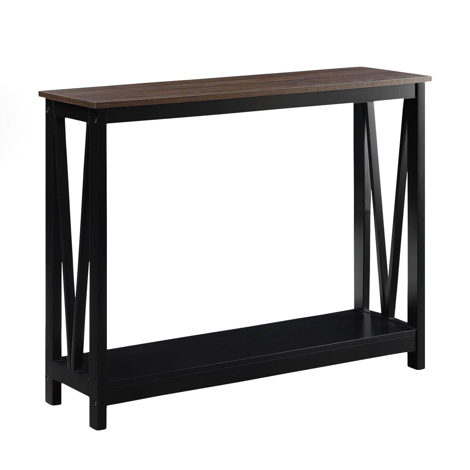 Cielo 2-Tier Console Table Dark Walnut
