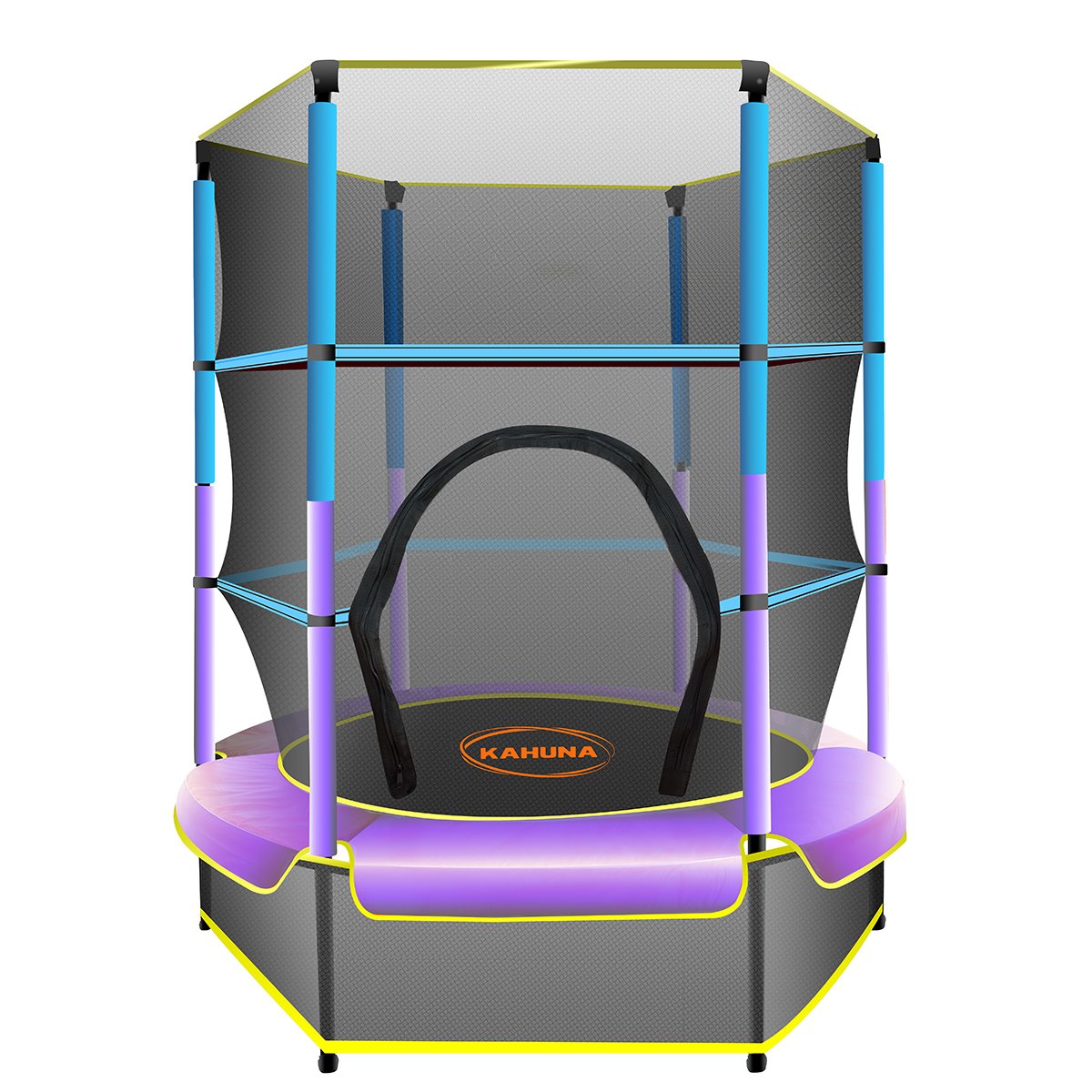 Kahuna 4.5ft Kids Trampoline Round Blue Purple Safety Net