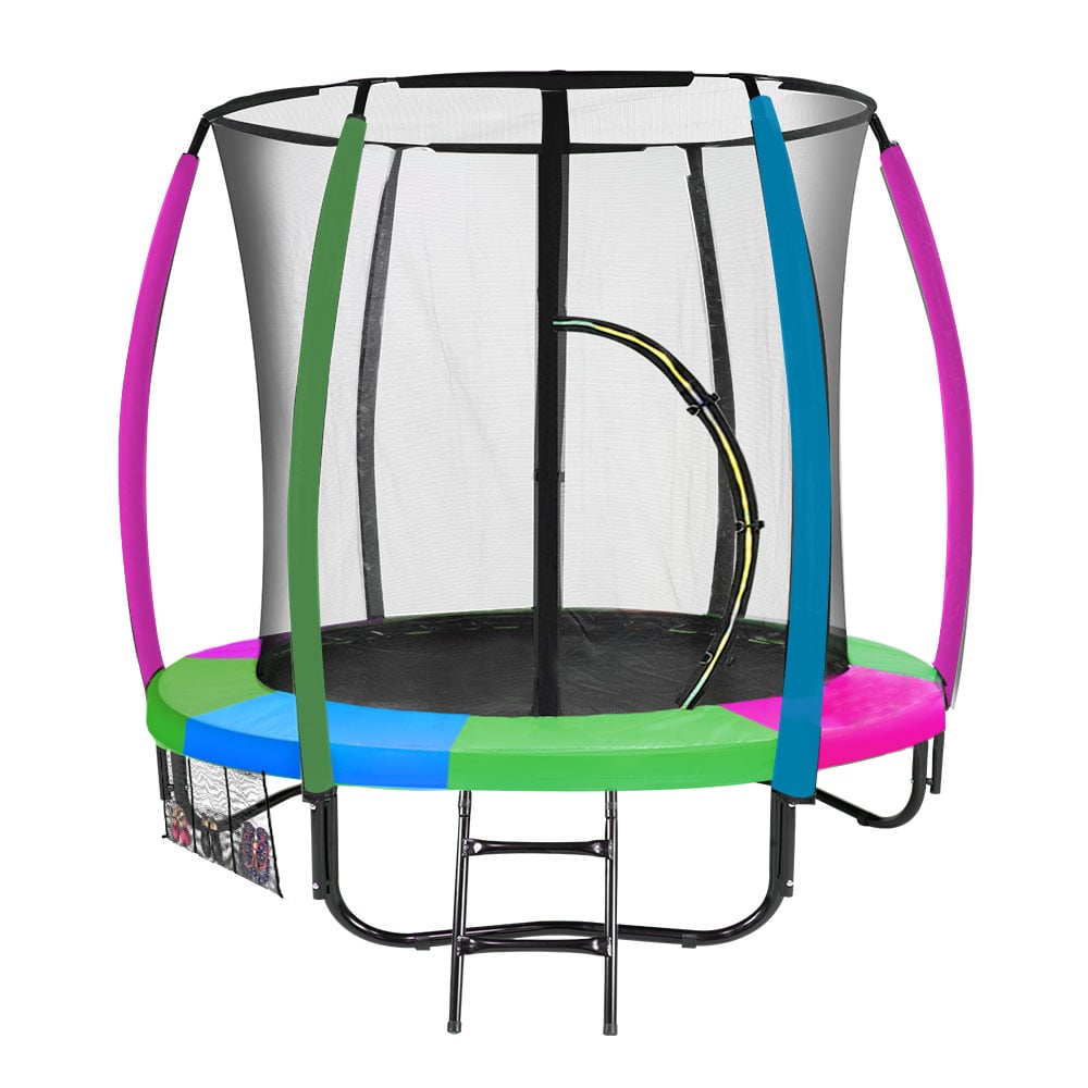 Kahuna 6ft Round Trampoline Rainbow Safety Net Enclosure