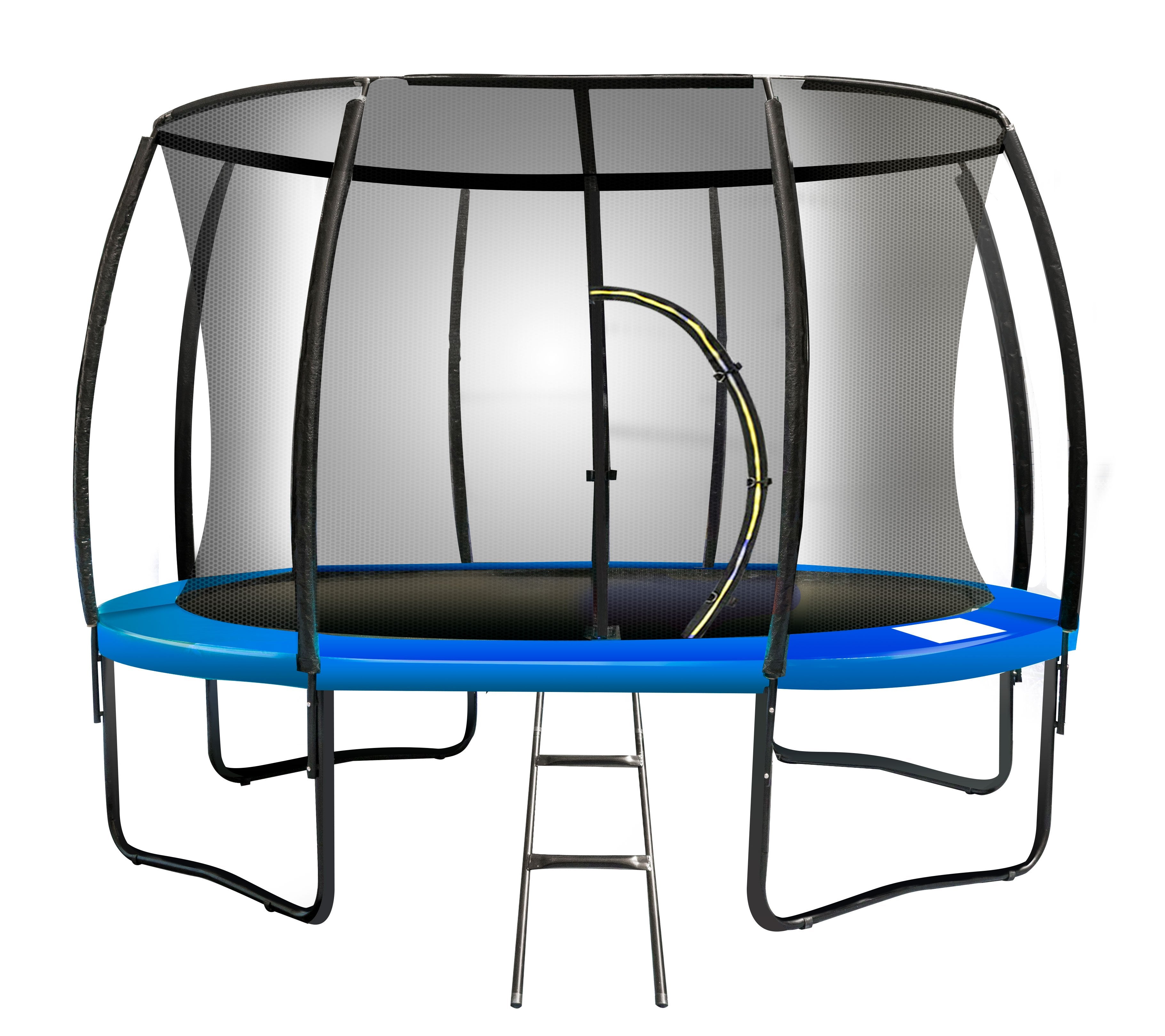 Kahuna 8ft Round Trampoline Blue Safety Enclosure Ladder