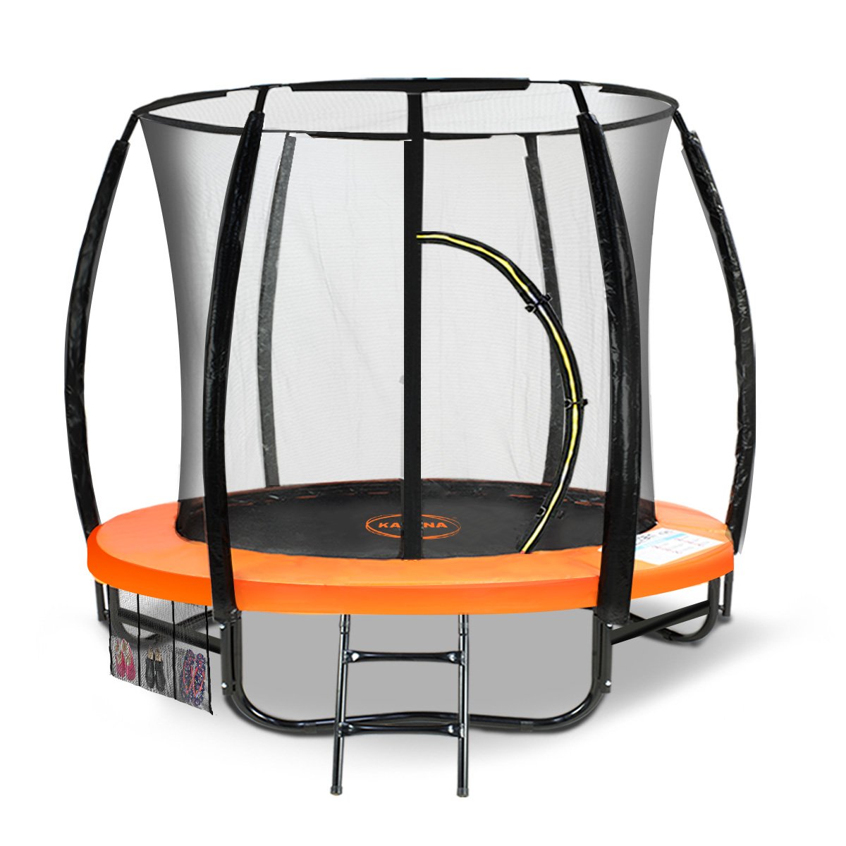 Kahuna 8ft Outdoor Trampoline Spring Mat Pad Net Orange