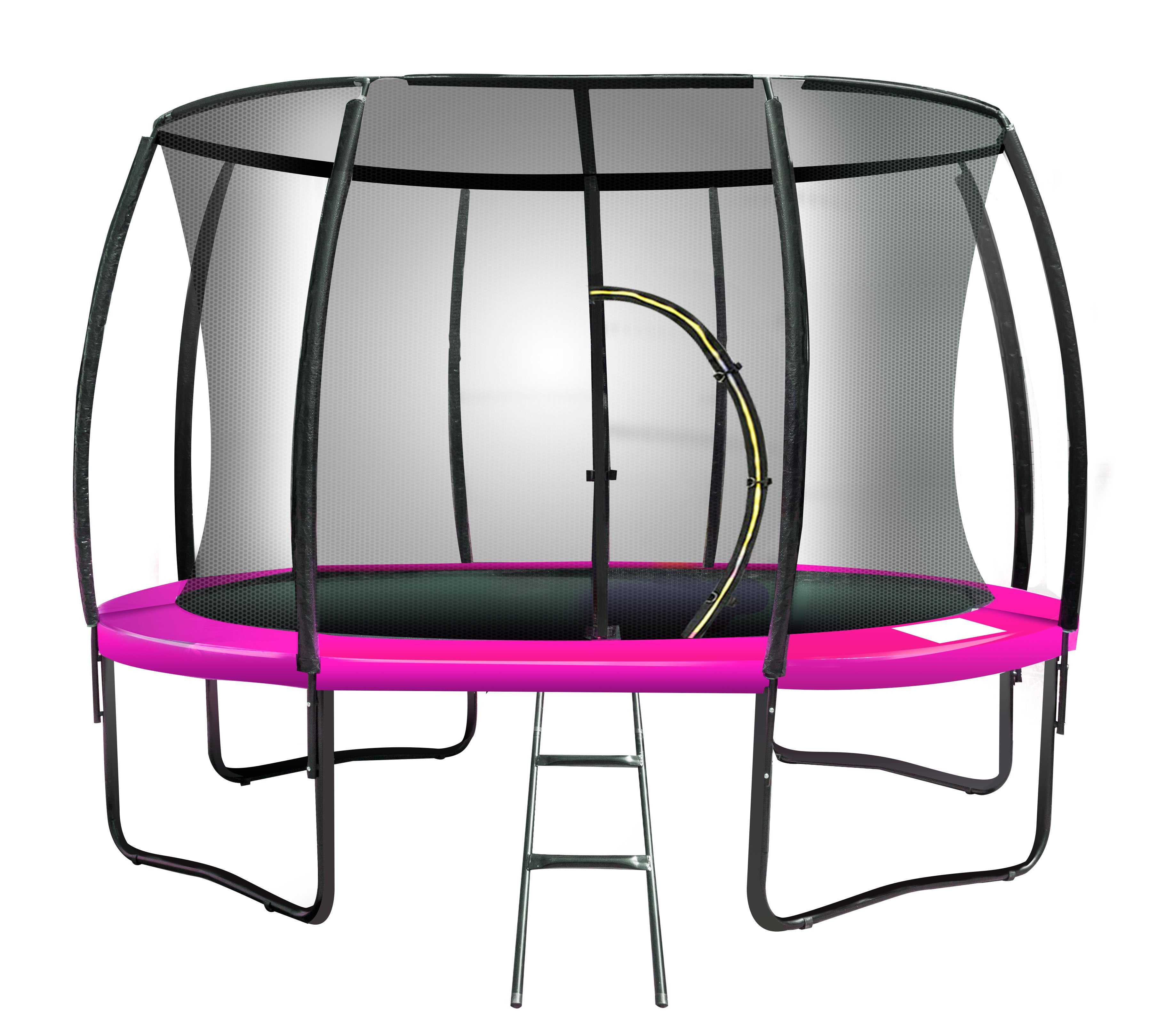 Kahuna 8ft Round Trampoline Pink Enclosure Safety Net Ladder