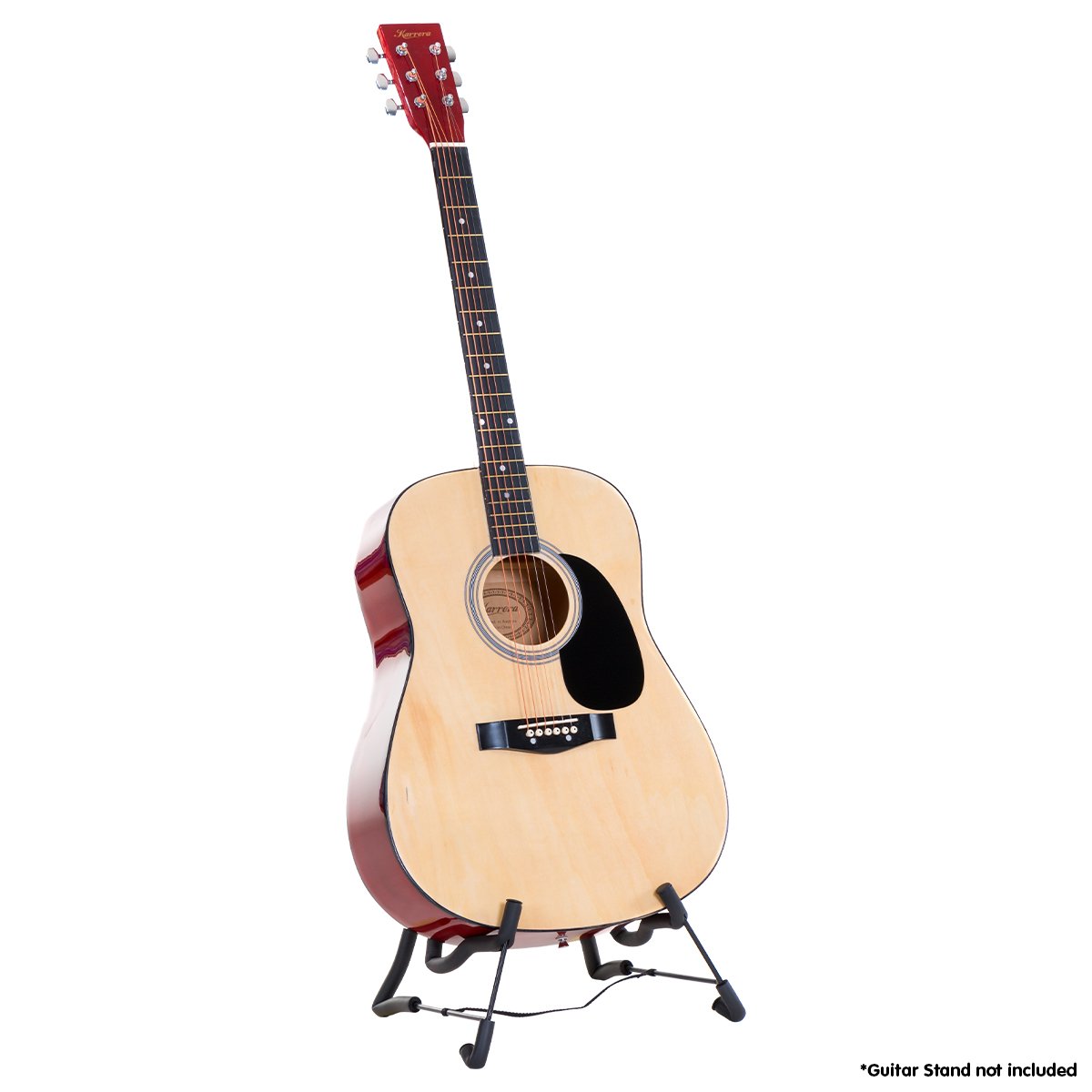 Karrera 41in Acoustic Guitar Steel Strings Natural Wood