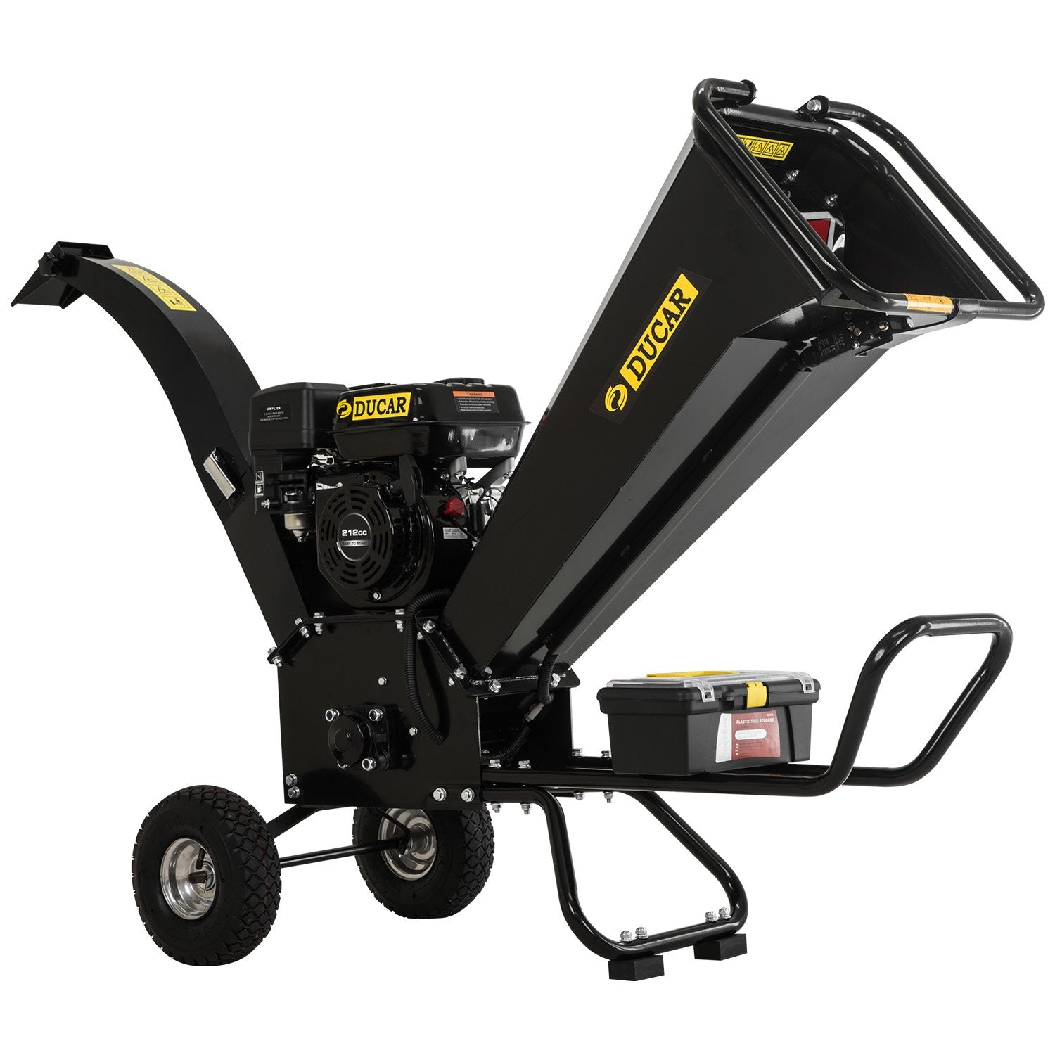 K70 7HP Wood Chipper Shredder Mulcher Petrol Black