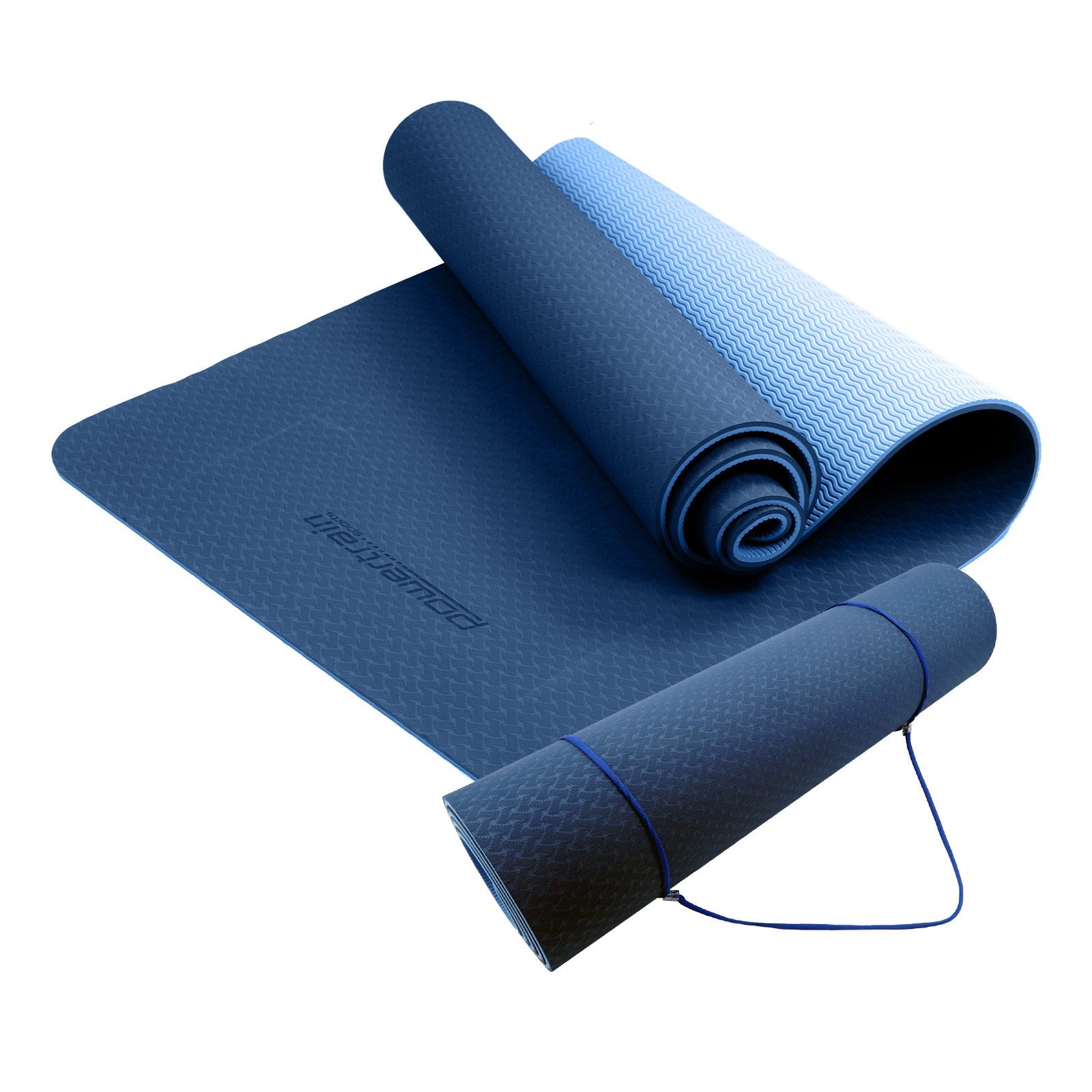 Powertrain 8mm Yoga Mat TPE Dark Blue
