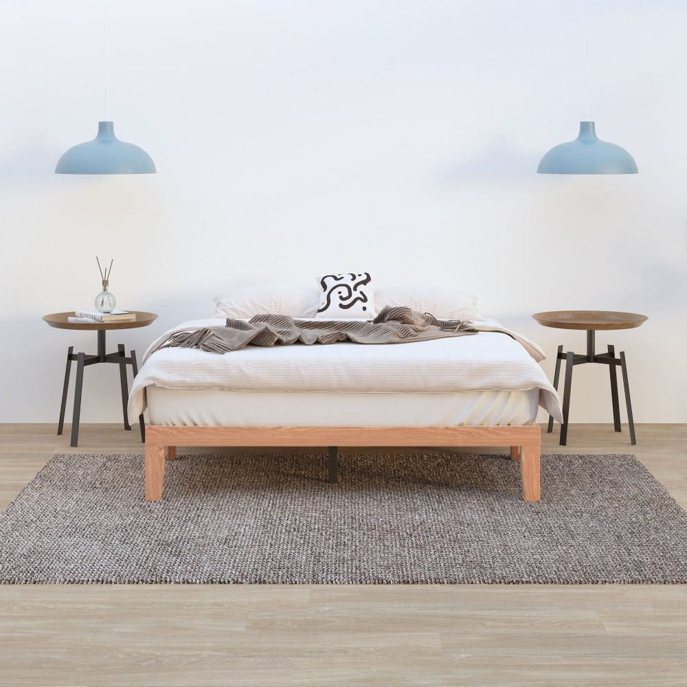 Single Size Warm Wooden Natural Bed Base Frame – King Single