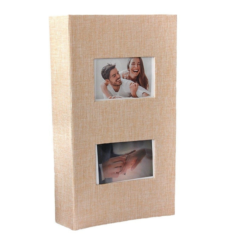 Photo album with luxurious cover Assorted colours Large 300 PCs 6 Inch - Beige