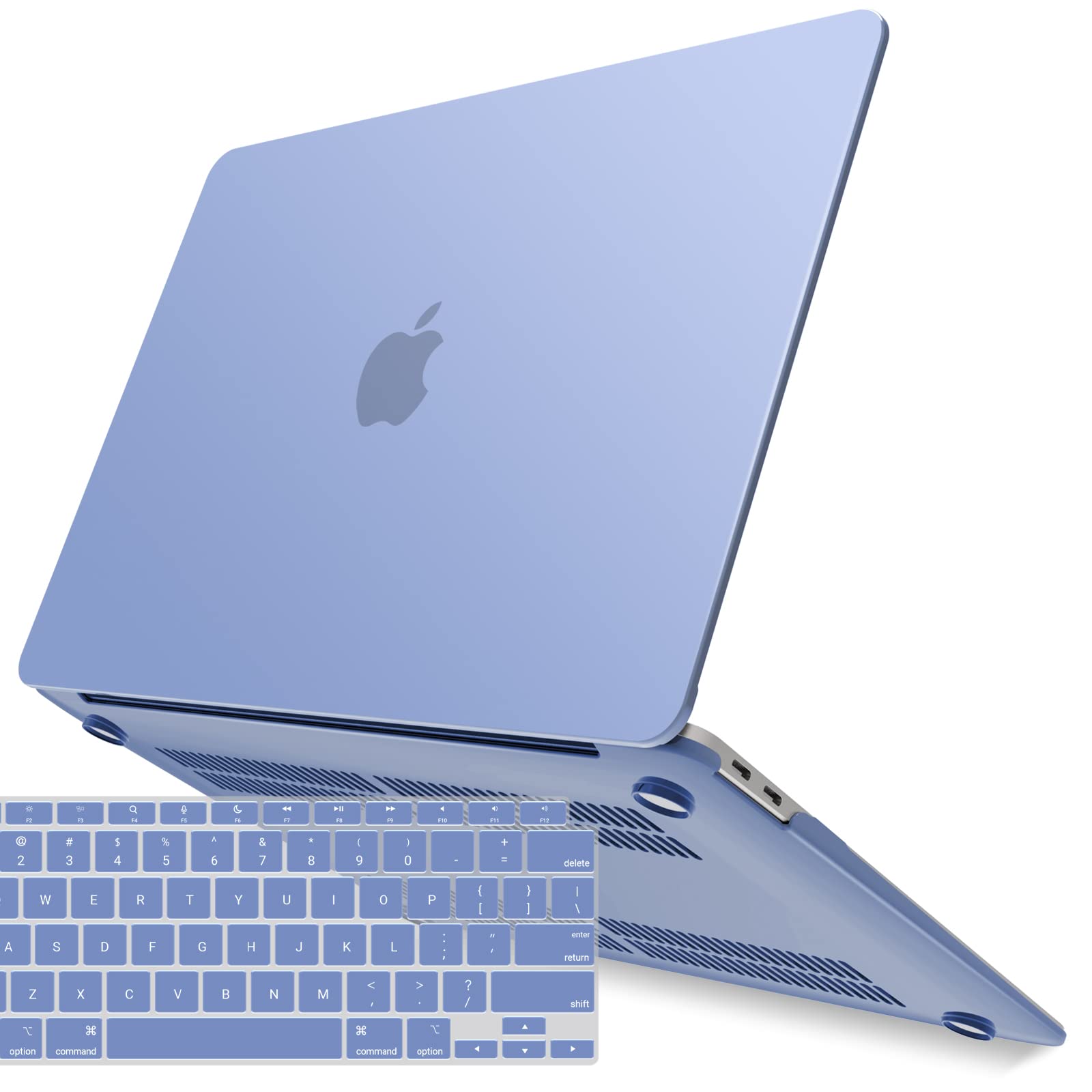 Suitable for MacBook Air 13 Inch Case 2022 2021 2020 2019 2018, A1932, A2179, A2337 Shell Case Keyboard Cover lavender Grey