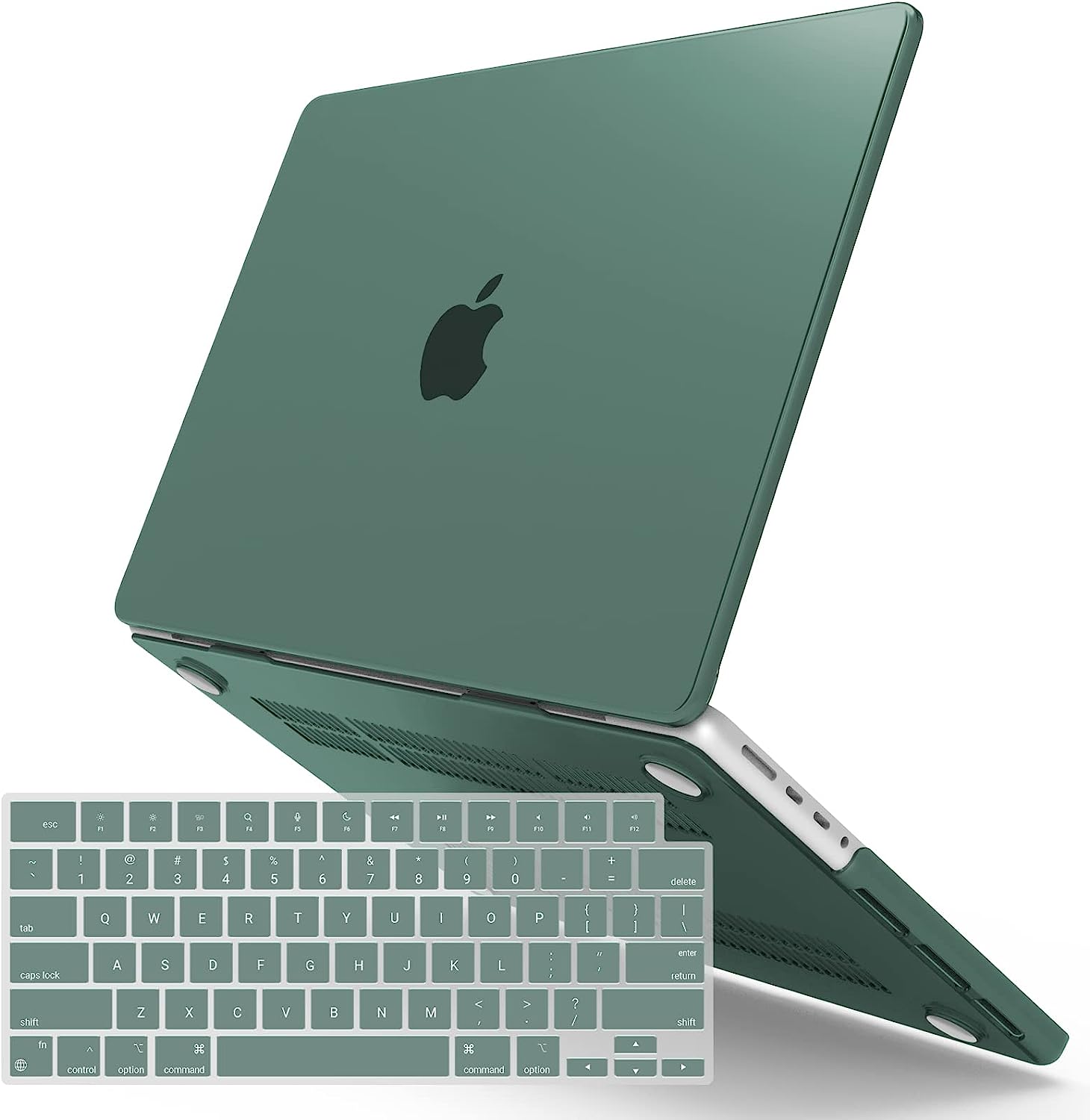Suitable for MacBook Pro 16 inch Case 2023 2022 2021 M2 A2780 A2485 M1 Pro/Max Hard Shell Case Keyboard Cover Midnight Green