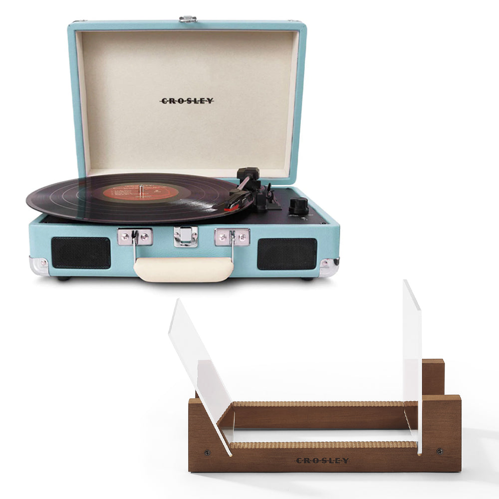 Bluetooth 3-Speed Turntable + Storage Stand Set - Crosley