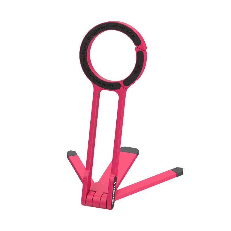 ULANZI MA30 Magnetic Phone Tripod Stand for iPhone - Aluminium Maglock Smartphone Mini Tripod Pocket Cell Phone Stand Dual-Sided Magnet Quick Mount Compatible with iPhone 16 15 14 13 12 Magsafe Red