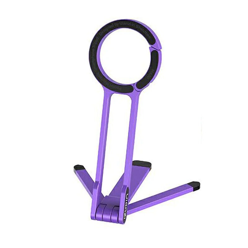 ULANZI MA30 Magnetic Phone Tripod Stand for iPhone - Aluminium Maglock Smartphone Mini Tripod Pocket Cell Phone Stand Dual-Sided Magnet Quick Mount Compatible with iPhone 16 15 14 13 12 Magsafe Purple
