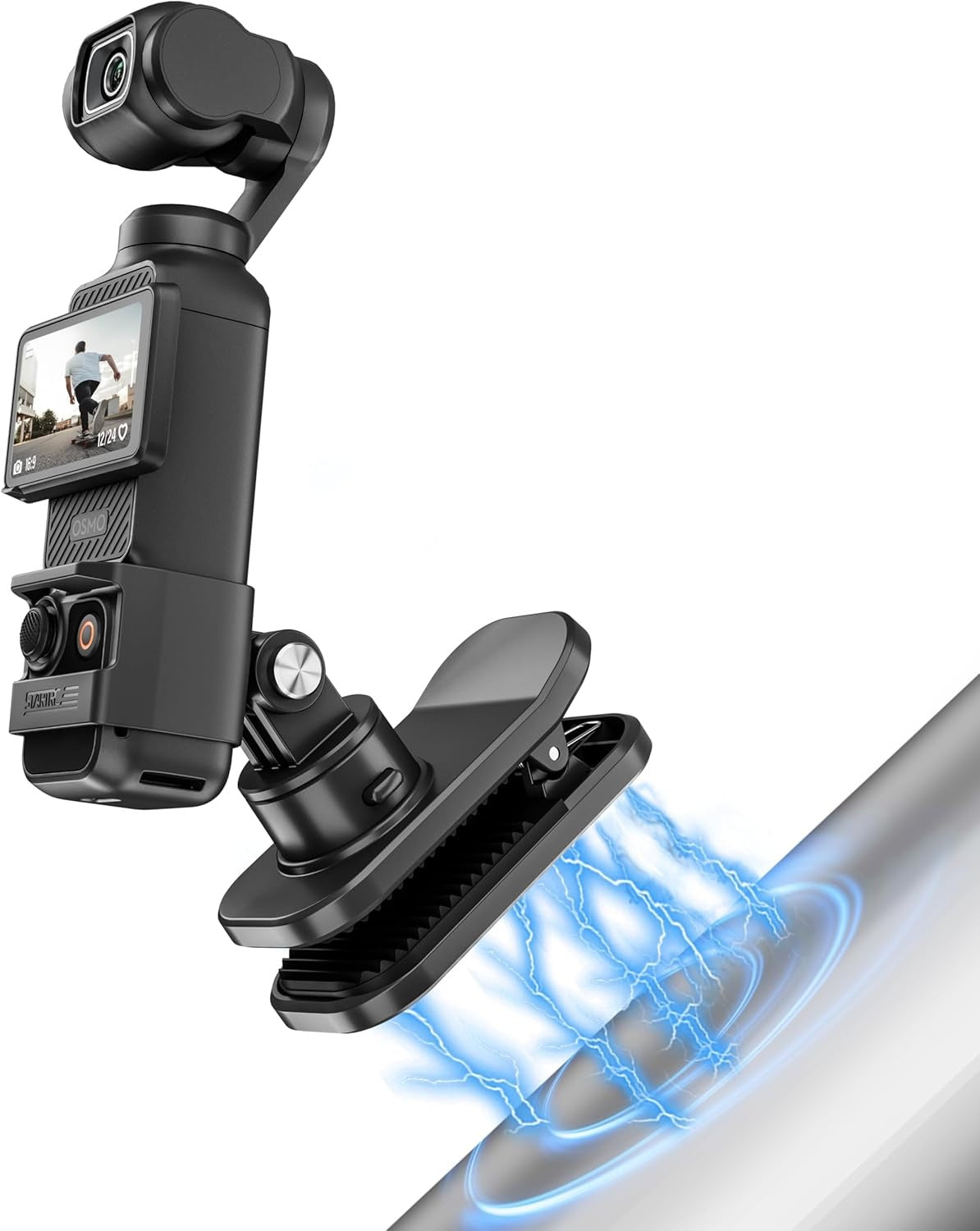 STARTRC OSMO Pocket 3 360° Rotation Backpack Clip Mount Shoulder Strap Accessories for DJI Pocket 3/OSMO Pockt/Action Cameras, Black