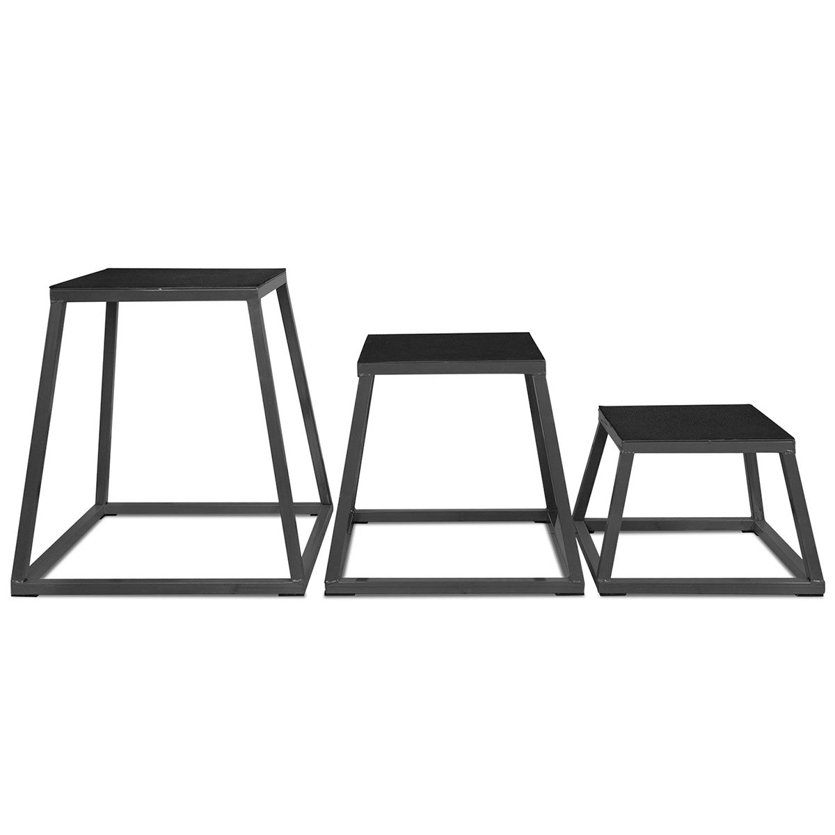 Cortex 3-Piece Steel Plyo Box Set 30/45/60cm Black