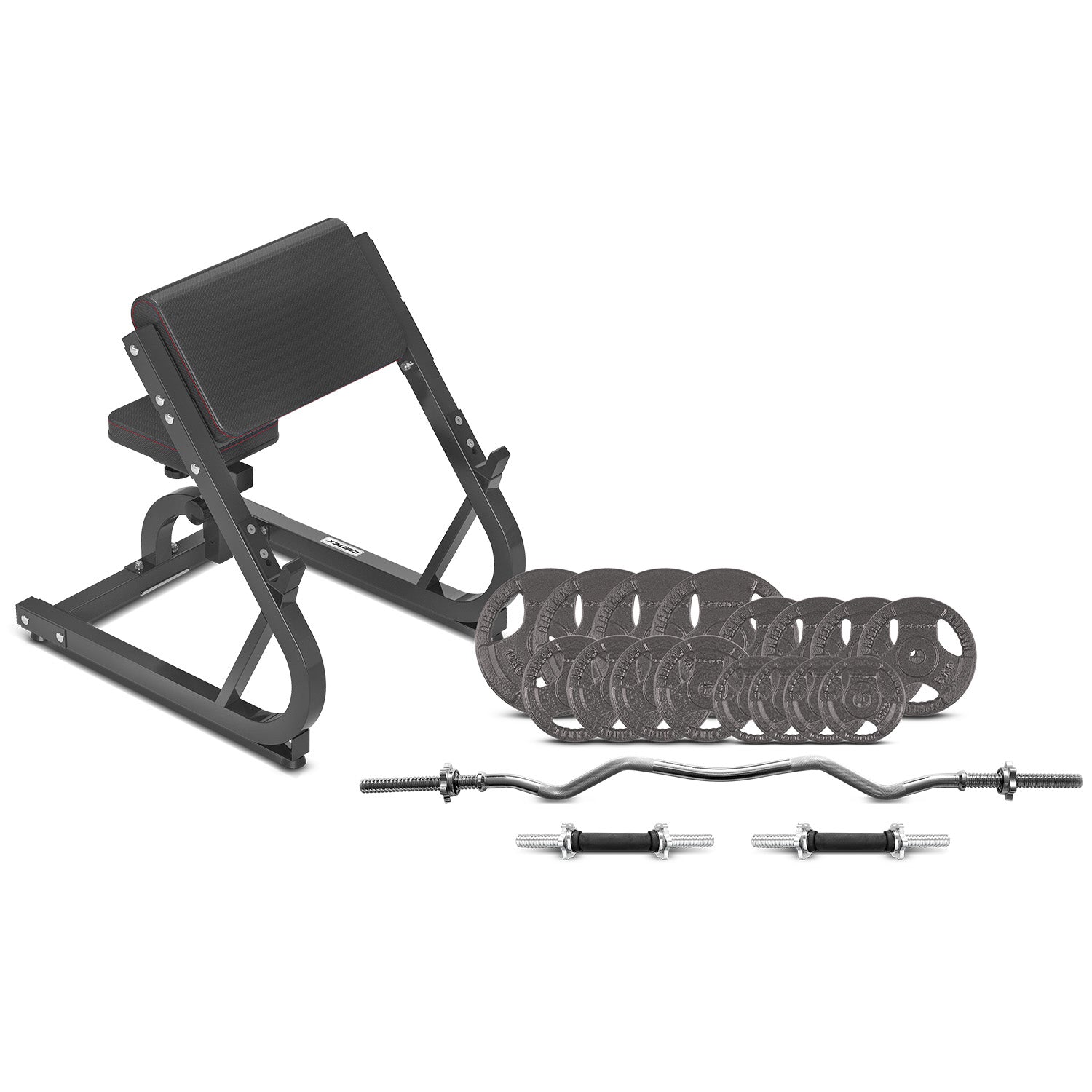 BN-8 Preacher Pad 84kg Weight Plate & Curl Bar Package