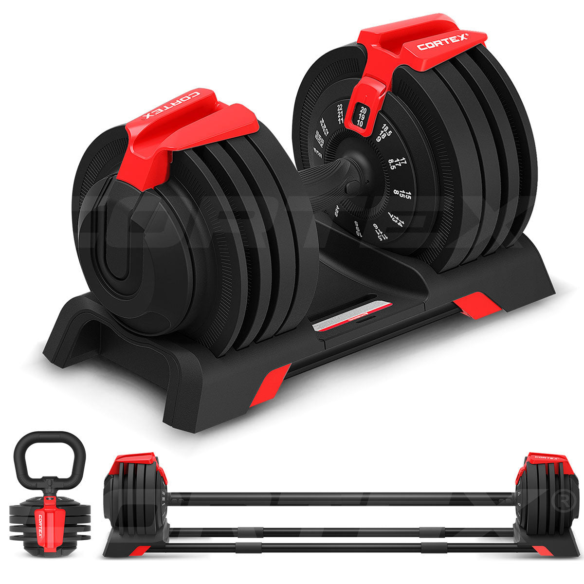 Revolock V2 24kg Adjustable Steel Dumbbell Barbell Kettlebell Single