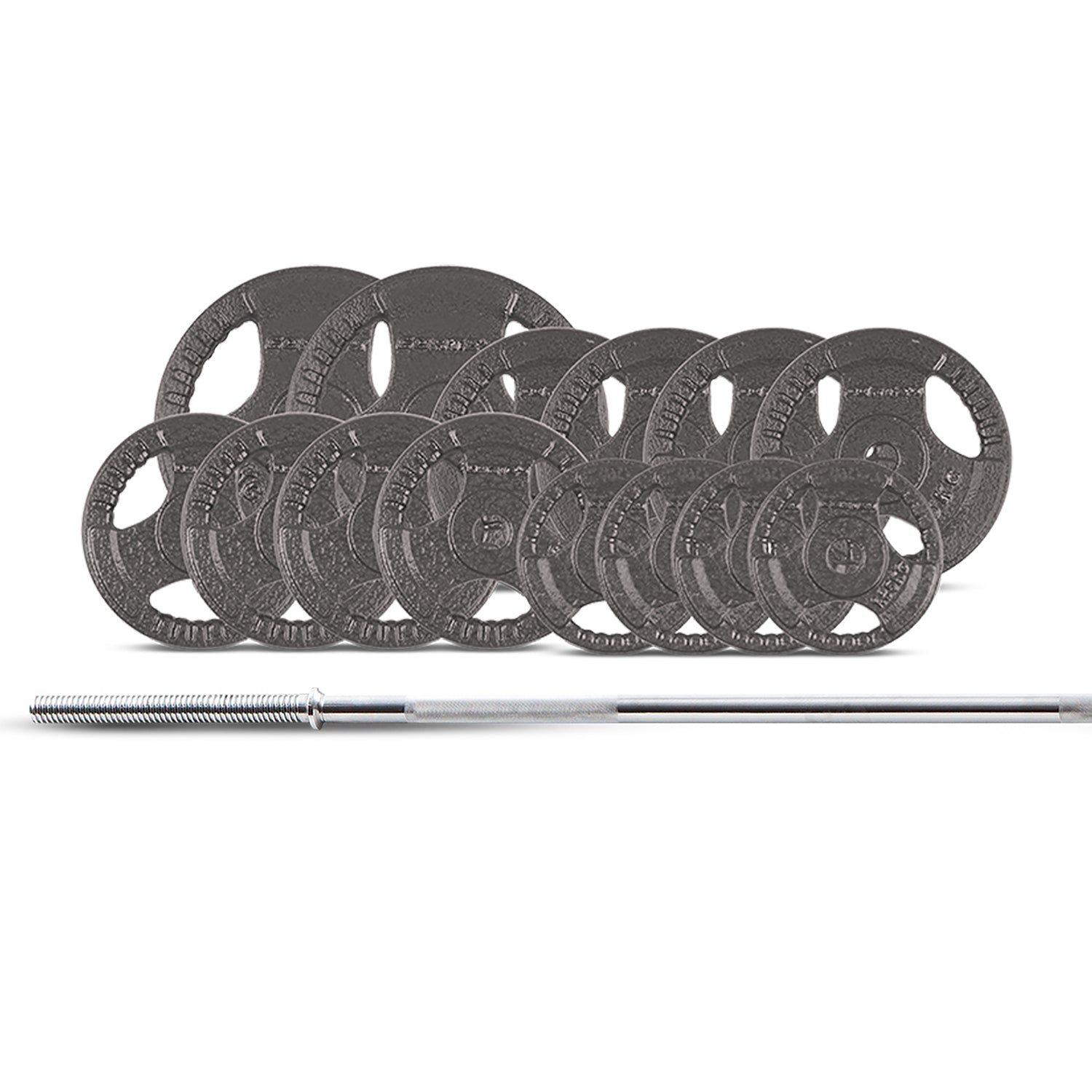 CORTEX 65kg Tri-Grip Barbell Weight Set 25mm Cast Iron