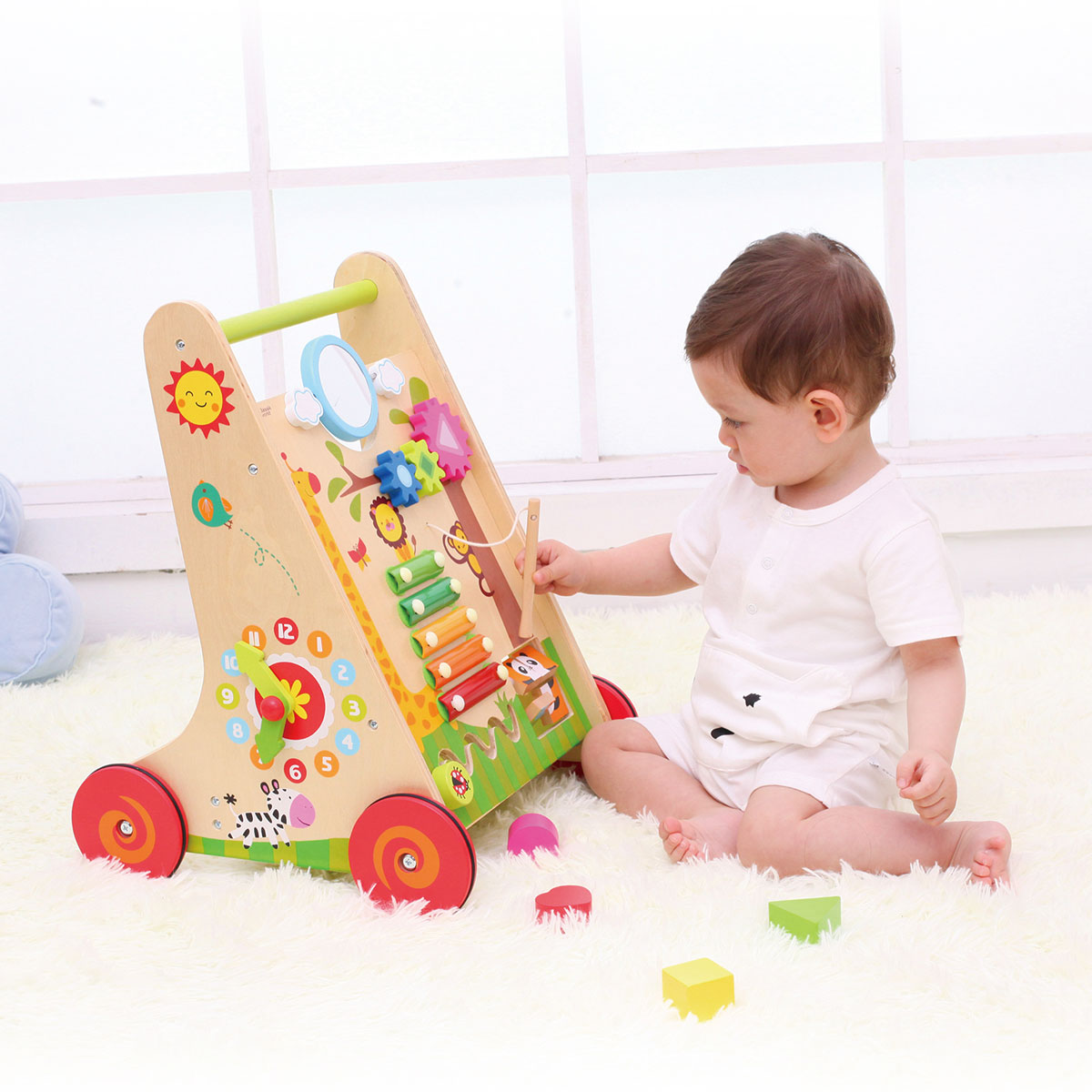 Classic World Wooden Learning Walker Toddler Activity Toy