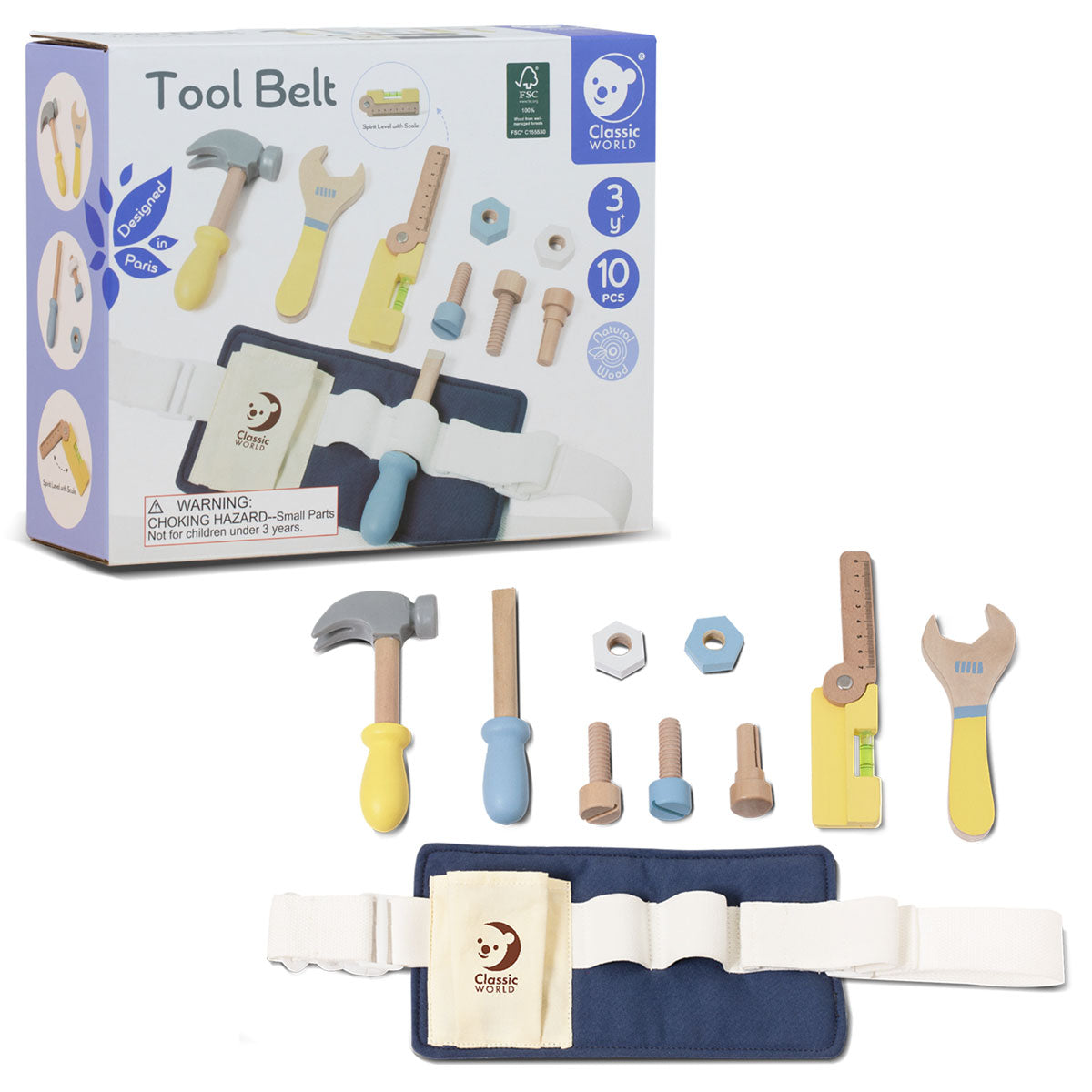 Classic World Kids Tool Belt Toy Set