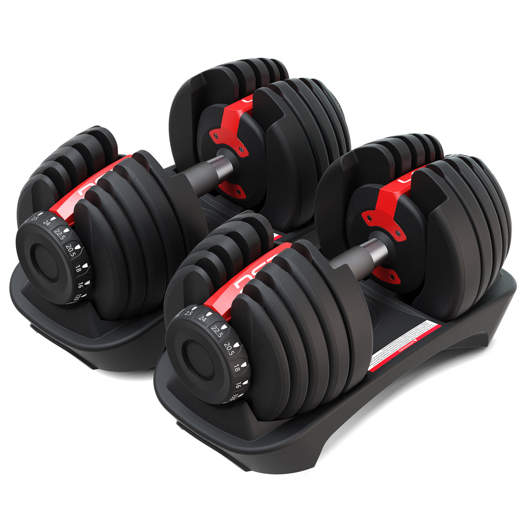 LSG Adjustable Dumbbells Pair 2.5kg-24kg Smart Locking System