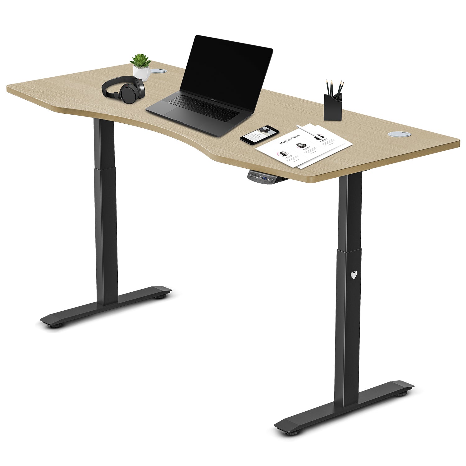 ErgoDesk AUTO 150cm Standing Desk Oak