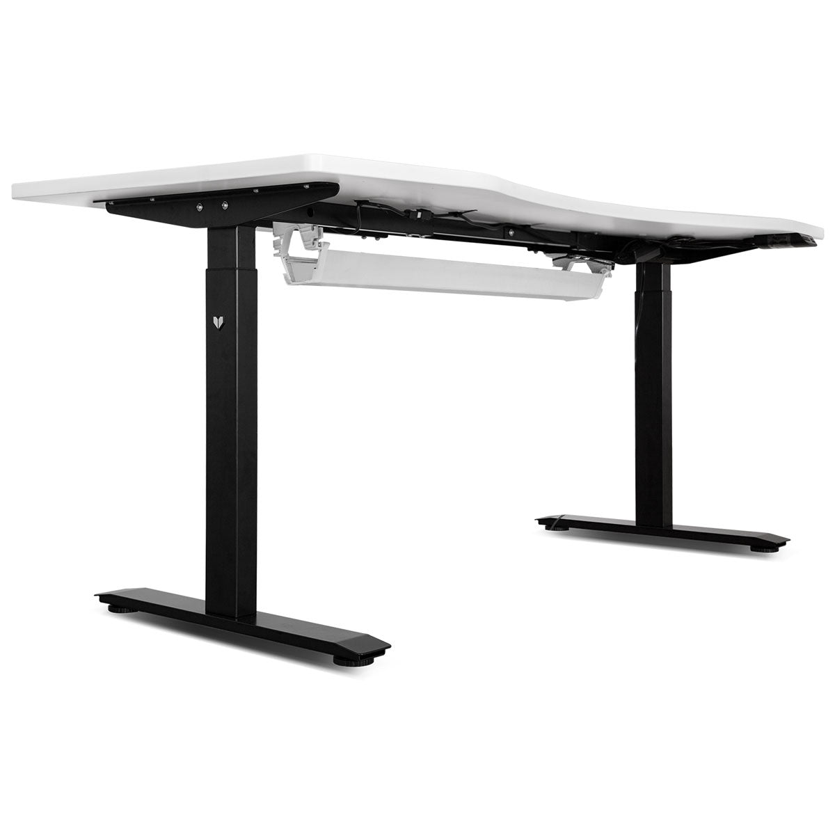 ErgoDesk 180cm Automatic Standing Desk White + Cable Management Tray