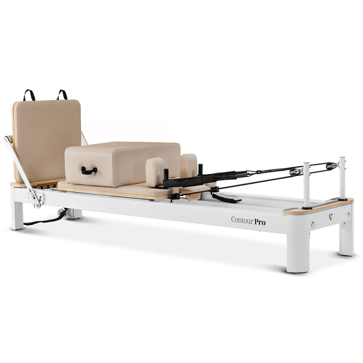 Lifespan Fitness Contour Pro Aluminum Pilates Reformer Bed Set Beige