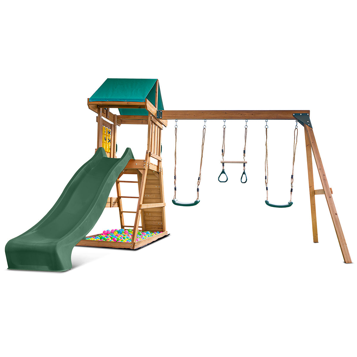 Lifespan Kids Birmingham Swing Set & Play Centre with 2.2m Slide Green
