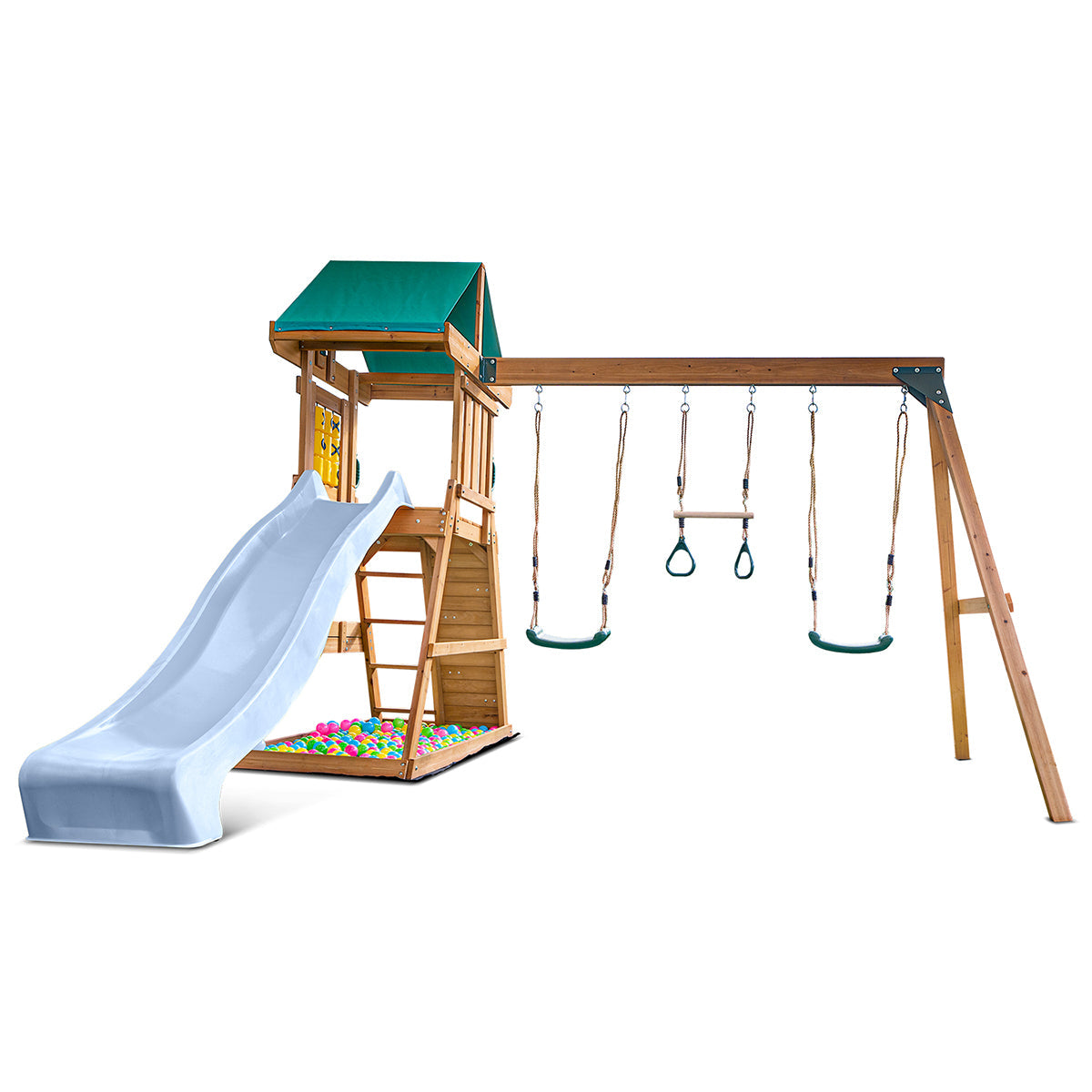 Lifespan Kids Birmingham Swing Set & Play Centre with 2.2m Slide Pastel Blue