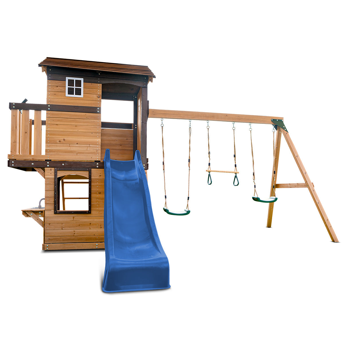 Lifespan Kids Darlington Swing Set & Play Centre with 2.2m Slide Blue