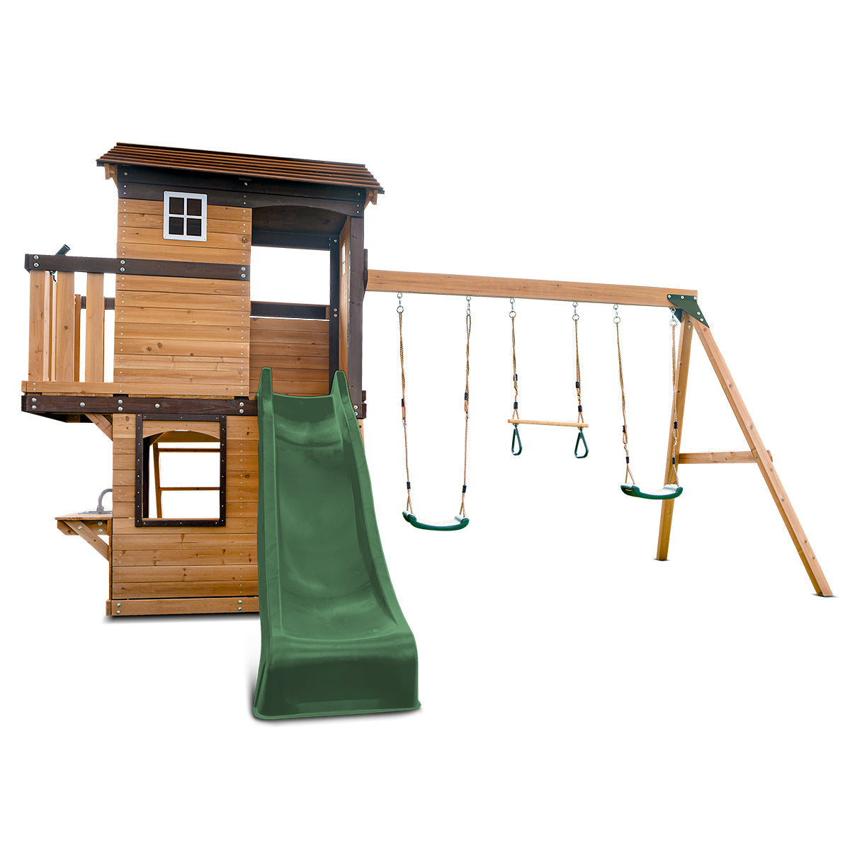 Lifespan Kids Darlington Swing Set & Play Centre with 2.2m Slide Green