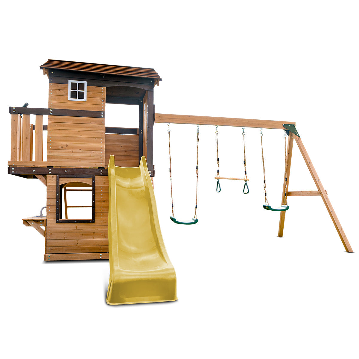 Lifespan Kids Darlington Swing Set & Play Centre with 2.2m Slide Yellow
