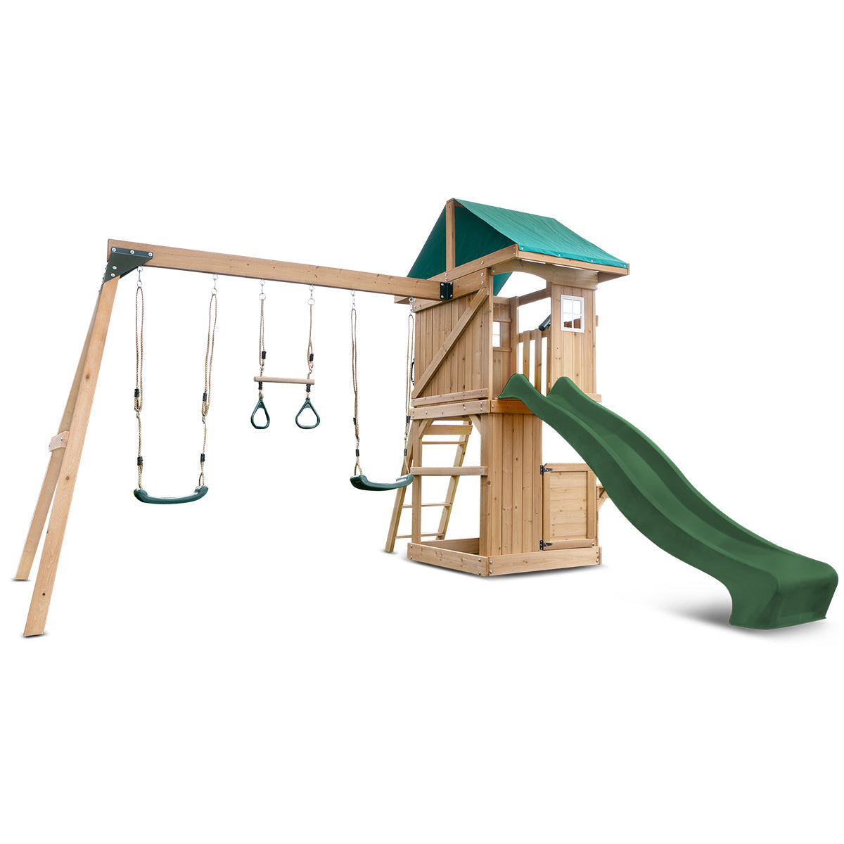 Lifespan Kids Montrose Swing Set & Play Centre with 2.2m Slide Green