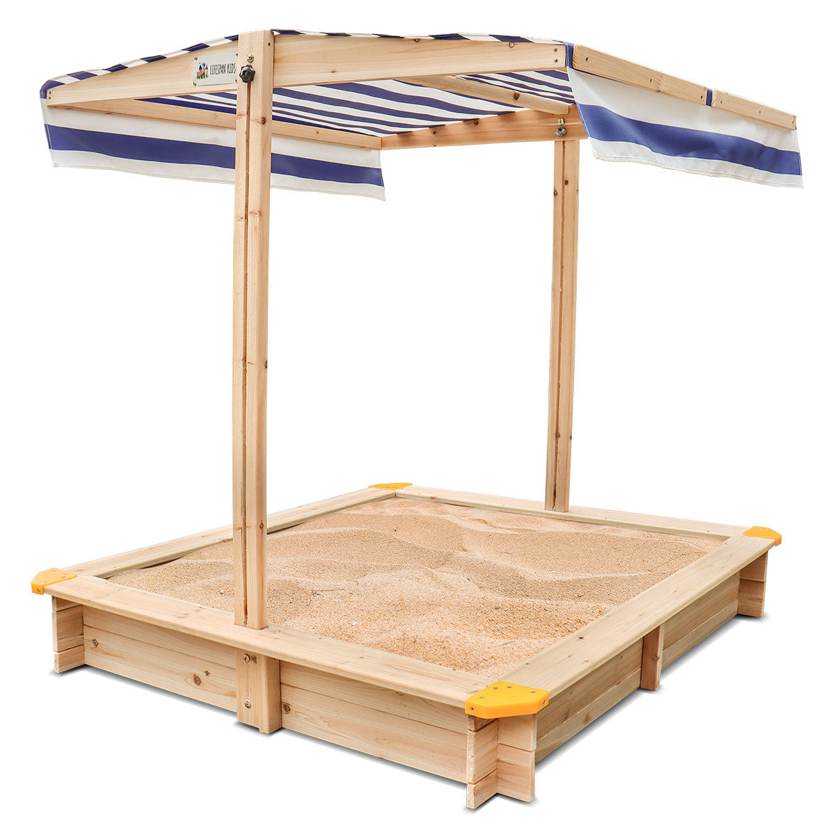 Joey Kids Sandpit Adjustable Canopy Blue/White