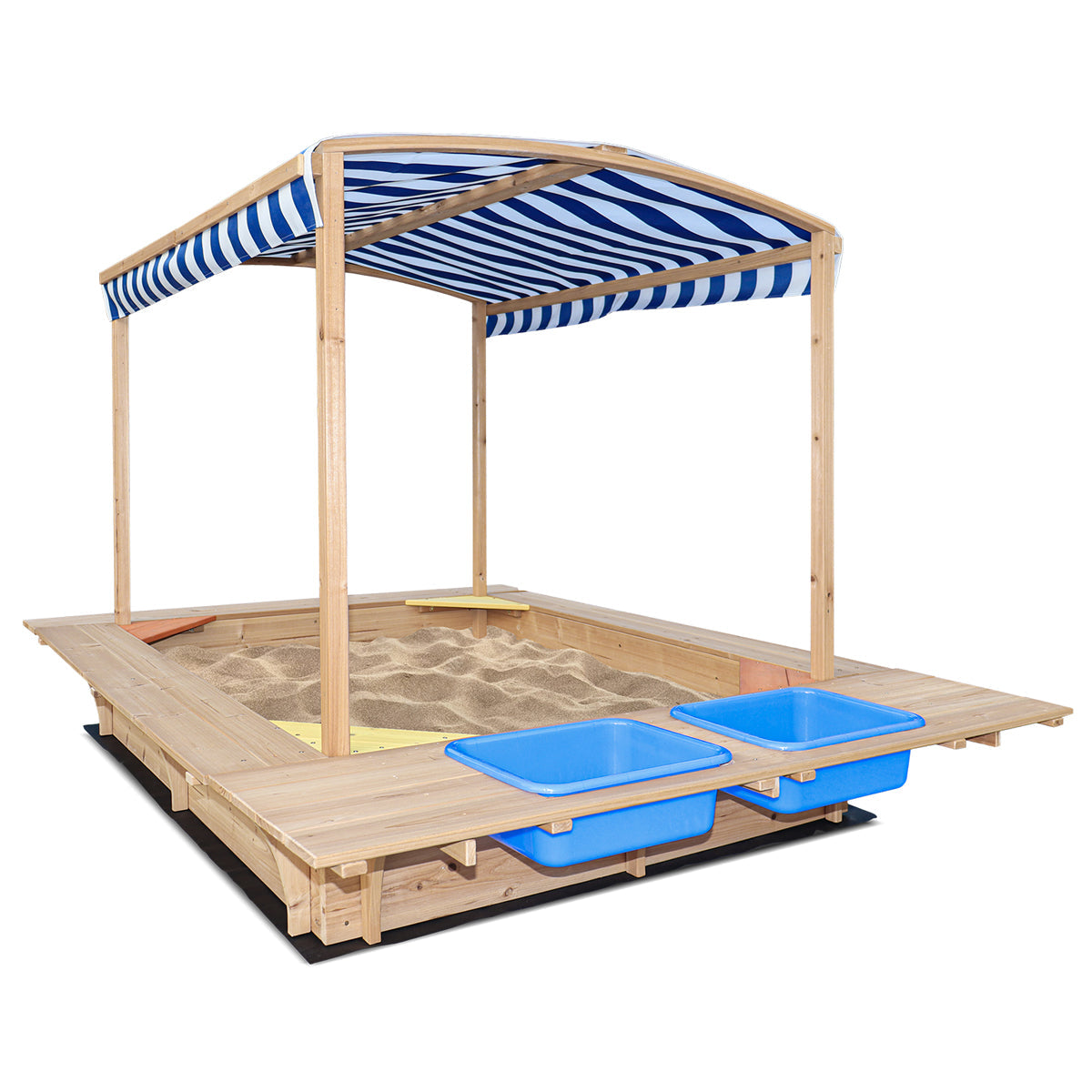 Playfort Kids Sandpit with UV Canopy White/Blue