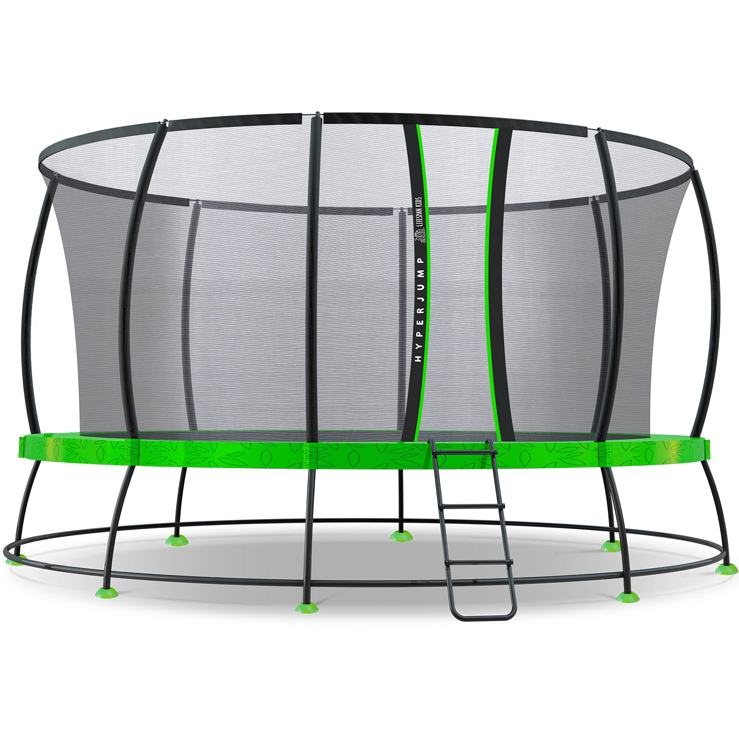 HyperJump4 16ft Trampoline Kids Safety Net Ladder