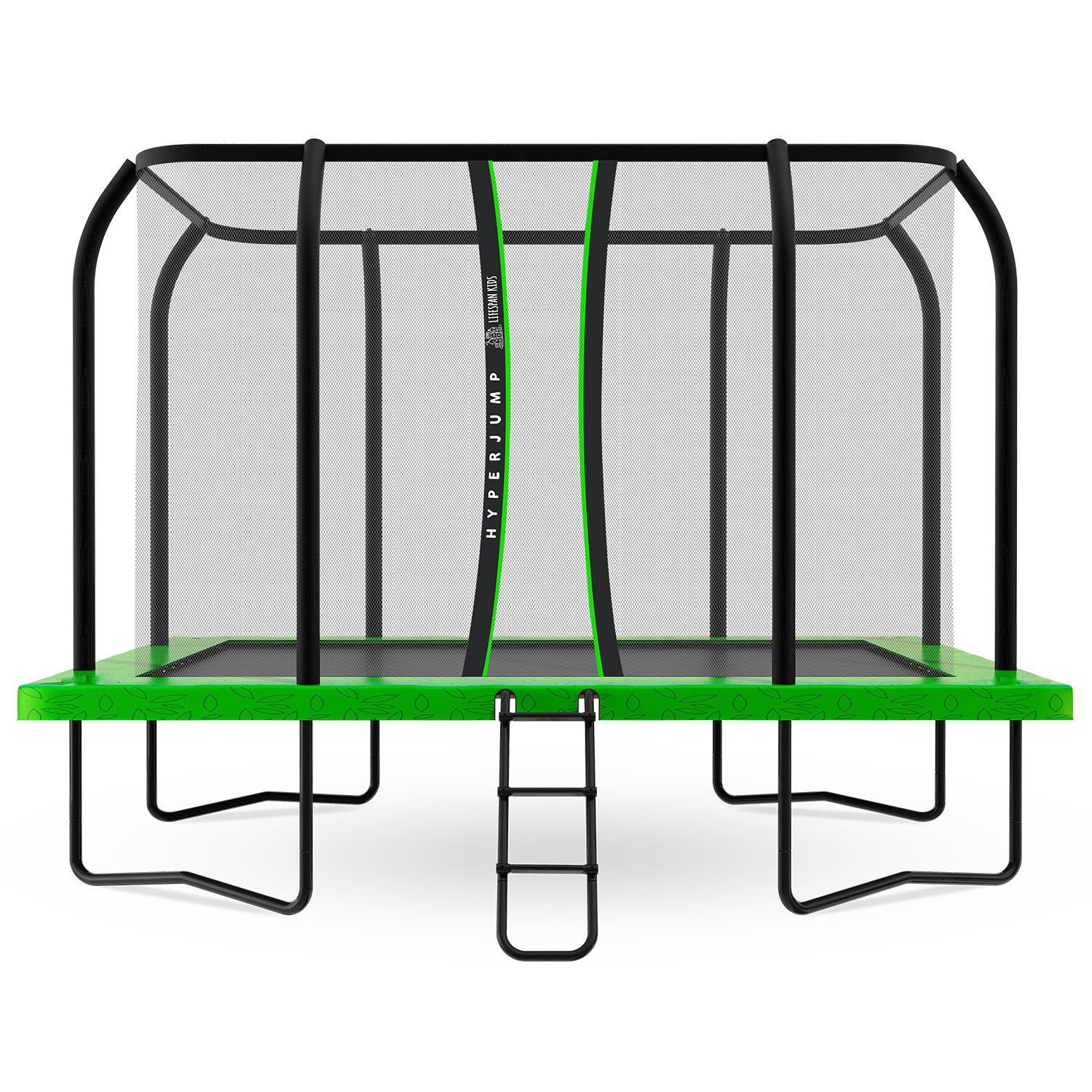 HyperJump 12ft x 8ft Rectangle Spring Trampoline Kids Outdoor