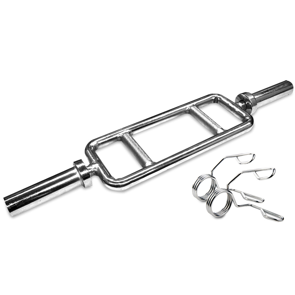 CORTEX 34" Olympic Tricep Bar Chrome Finish with Spring Collars