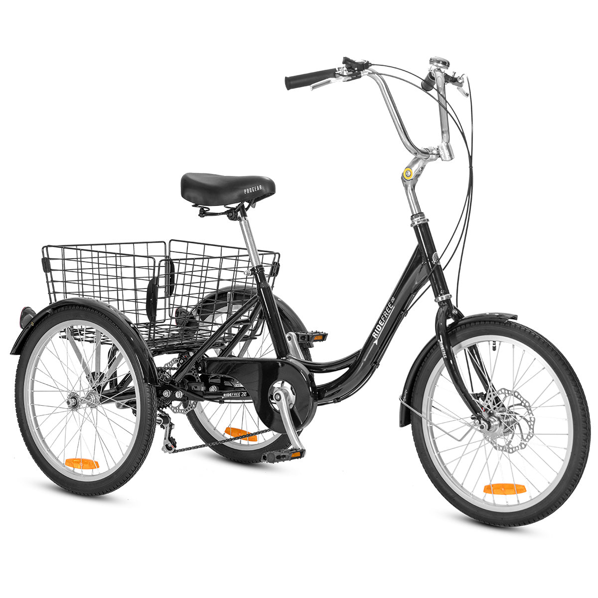RideFree 20" Tricycle Black Shimano 6-Speed