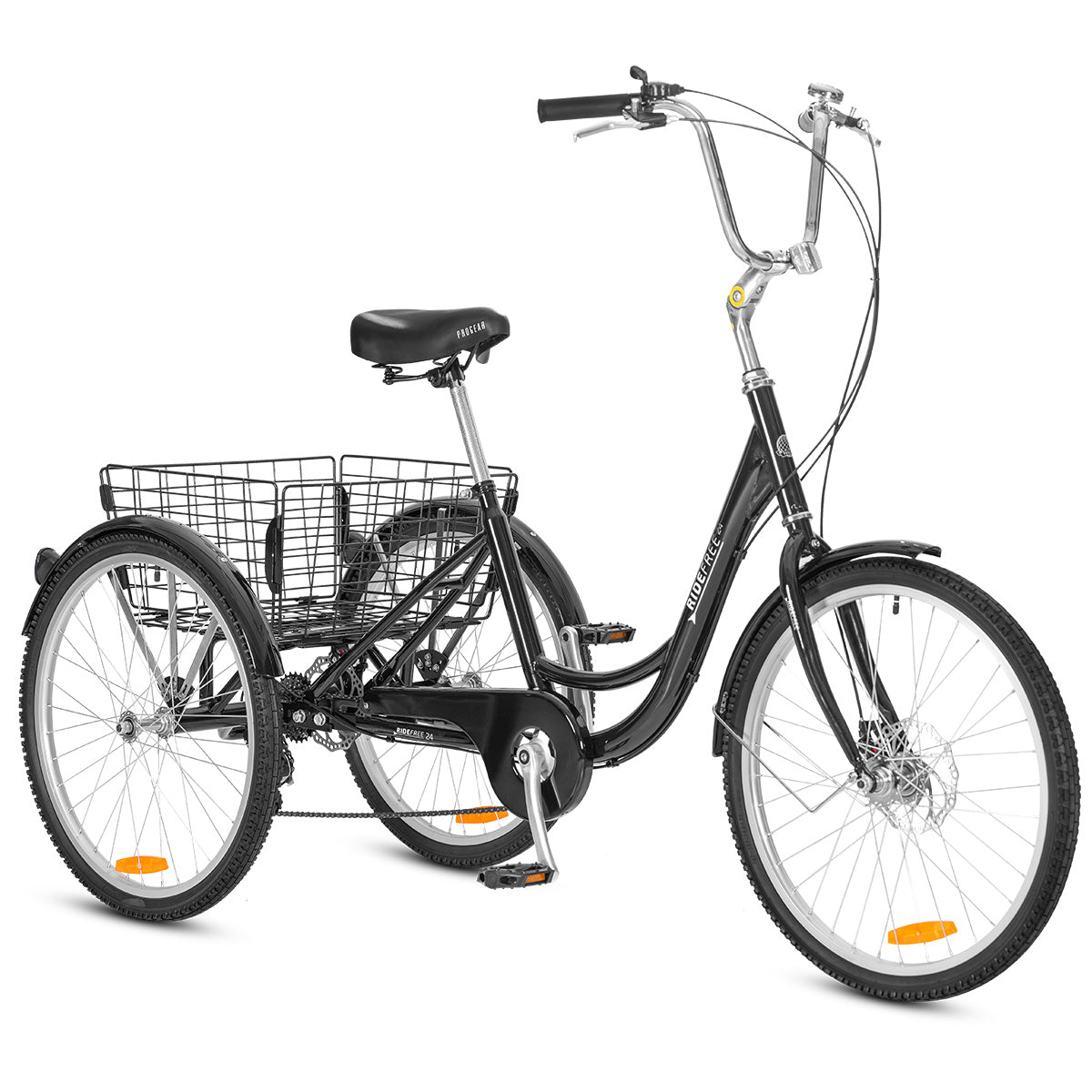 RideFree 24" Tricycle Black Shimano 6-Speed
