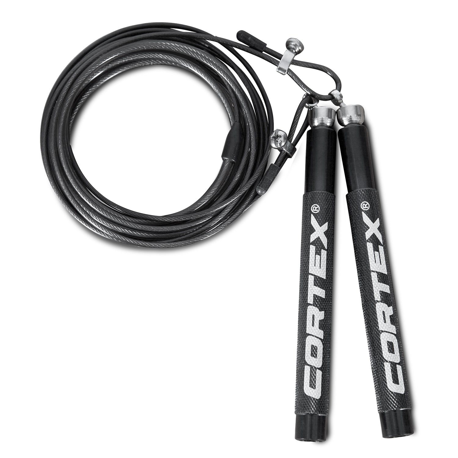 Cortex 3m Speed Skipping Rope Black Aluminium Handles