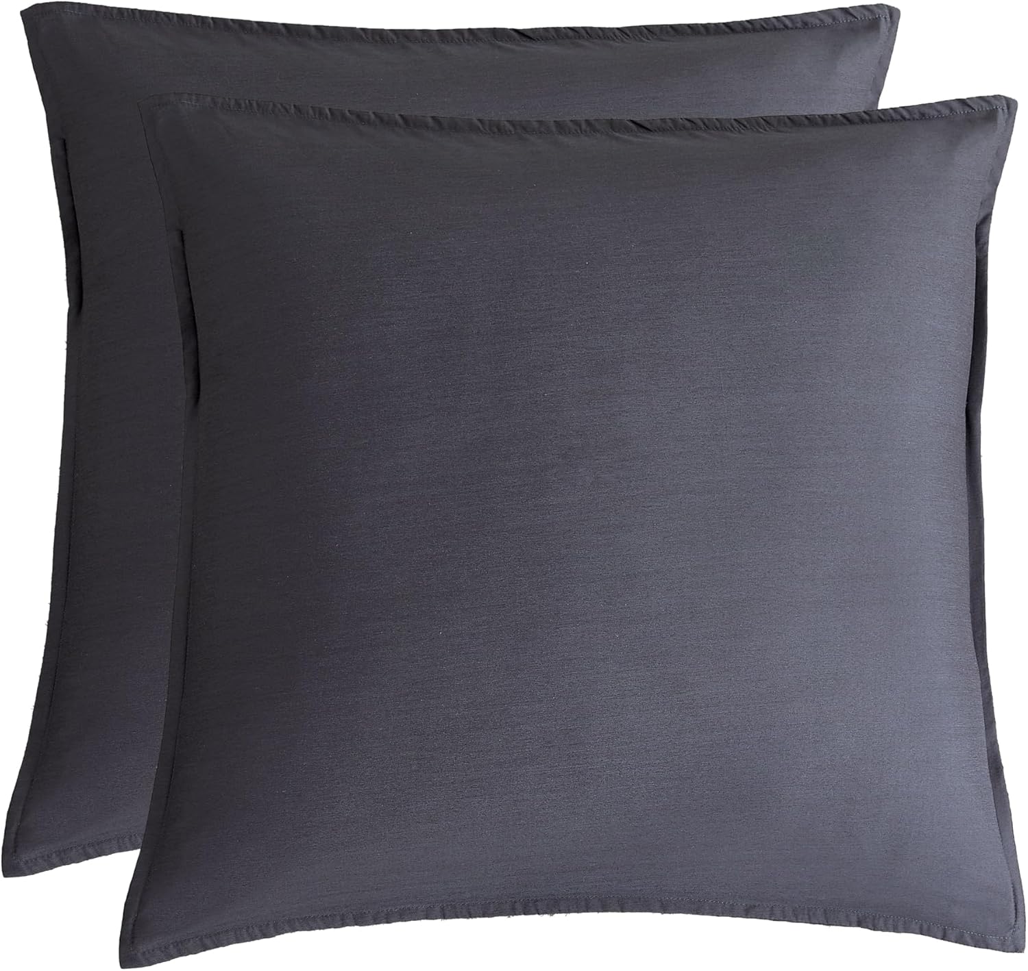Bamboo Microfibre European Pillowcase x2 one pair - Charcoal