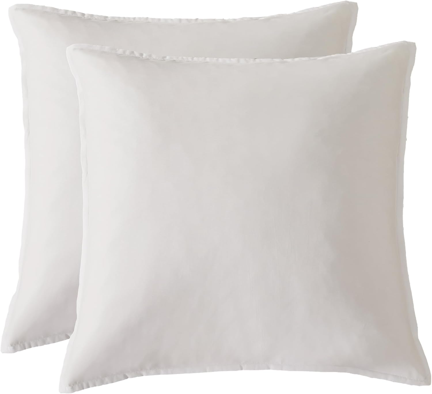 Bamboo Microfibre European Pillowcase x2 one pair - White