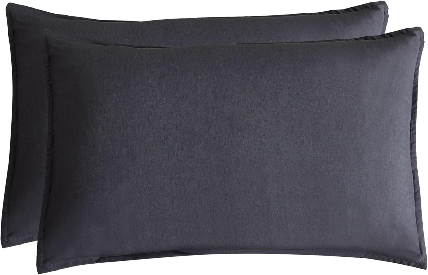 Bamboo Microfibre Standard Pillowcase x2 one pair - Charcoal