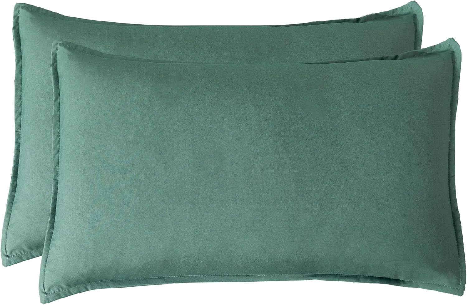 Bamboo Microfibre Standard Pillowcase x2 one pair - Green