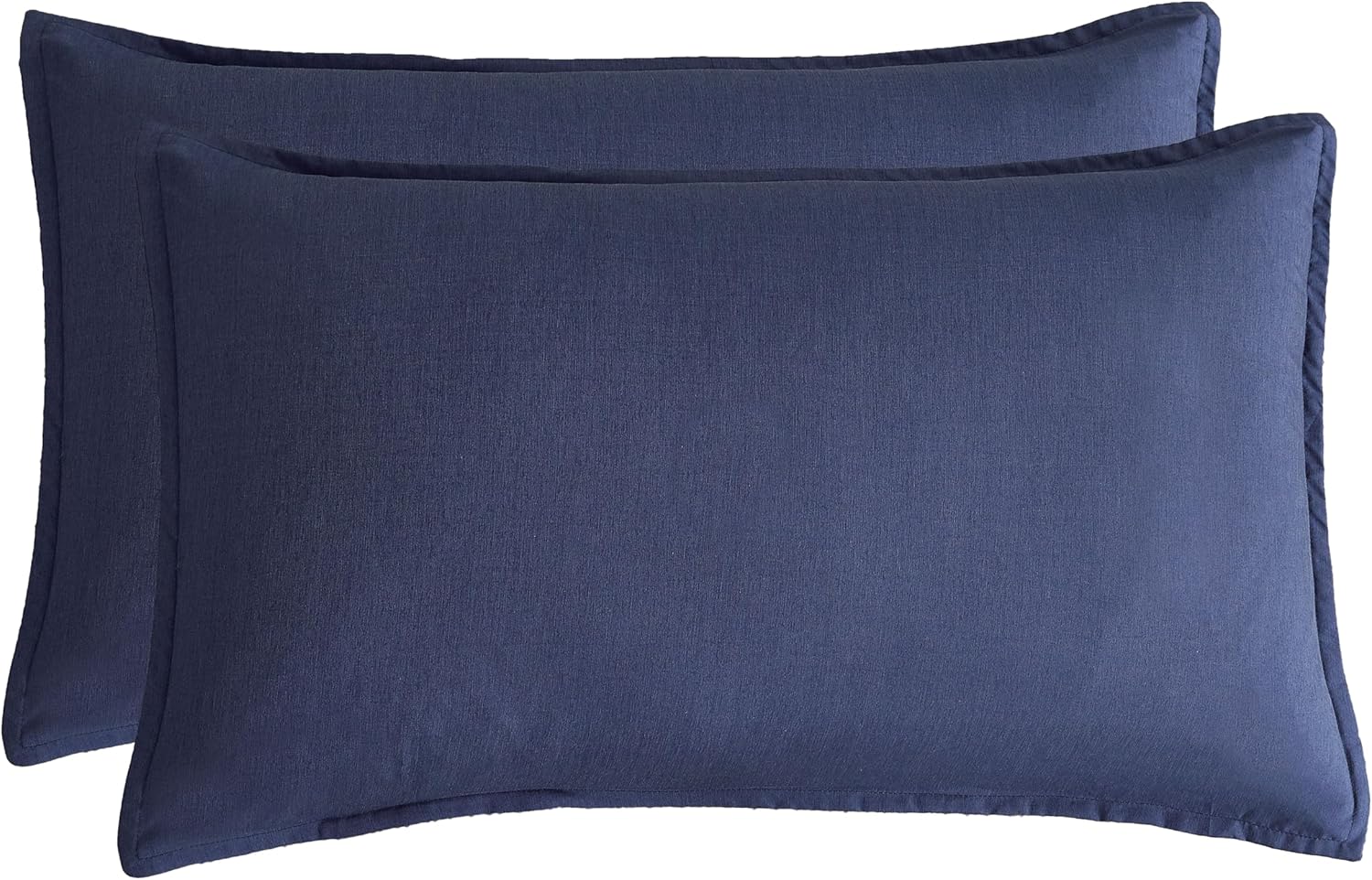 Bamboo Microfibre Standard Pillowcase x2 one pair - Navy