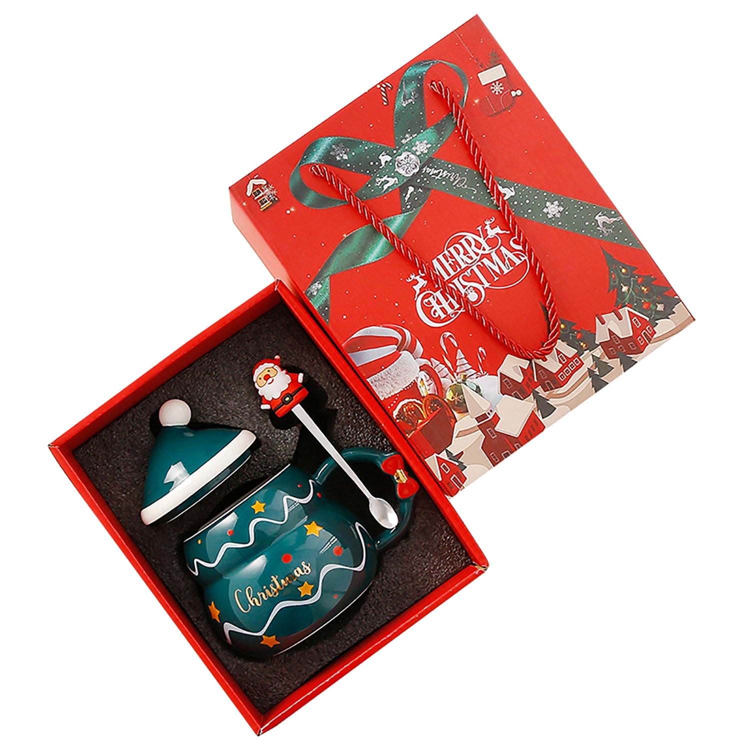 Christmas Cup Gift Box Ceramic Mug Set Mug Gift Set Christmas Coffee Cup Tree