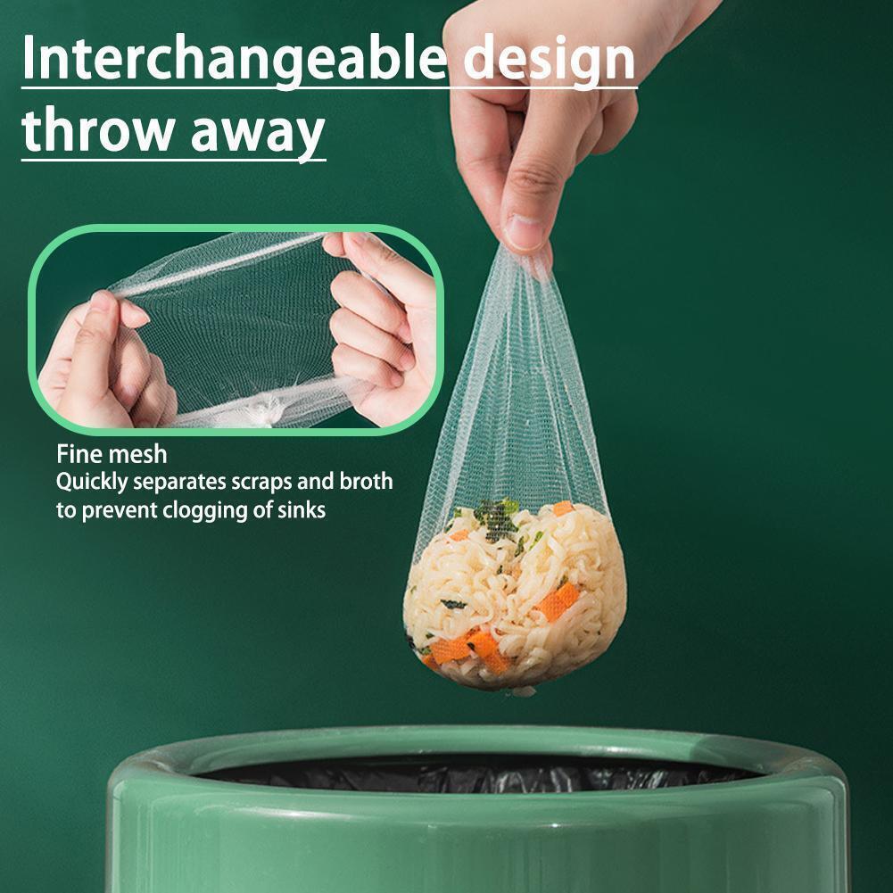 Kitchen Sink Strainer Drain with 200pcs Sink Filter Mesh Bags Filter Food Waste 200pcs net bags