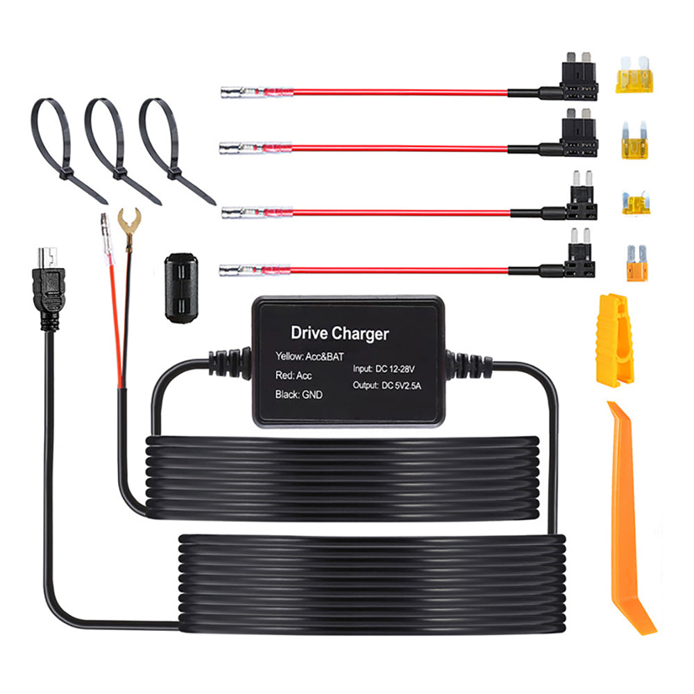 USB/Micro/Type-C Hardwire Kit for DashCam RearView Camera Reversing Recorder Mini