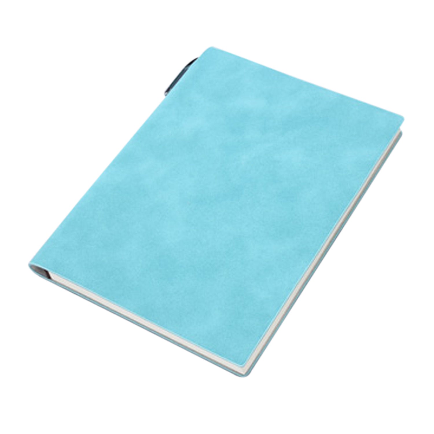 A5 200 Pages Fashion Glued PU Leather Cover Journal Travel Notebook Travellers Diary Light Blue